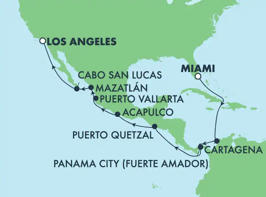 Luxurious Panama Canal Full Transit Cruise ~ April 7 - April 30, 2027 (24 Days)